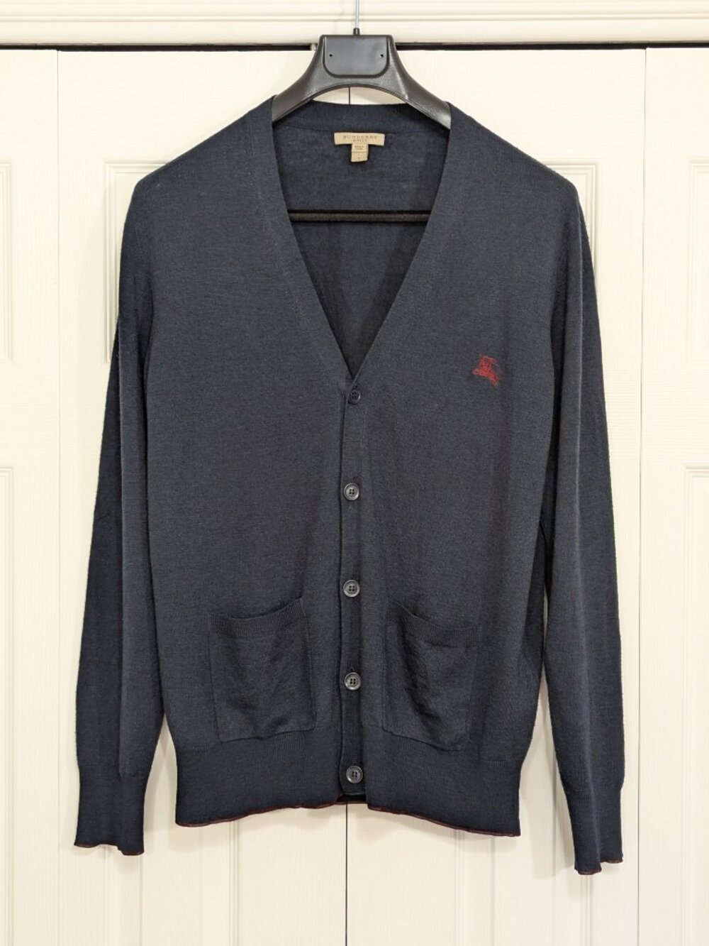 Burberry Brit Navy Merino Wool Cardigan
